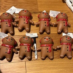 Bundle of eight dog squeaker toys Christmas Gingerbread Cookies